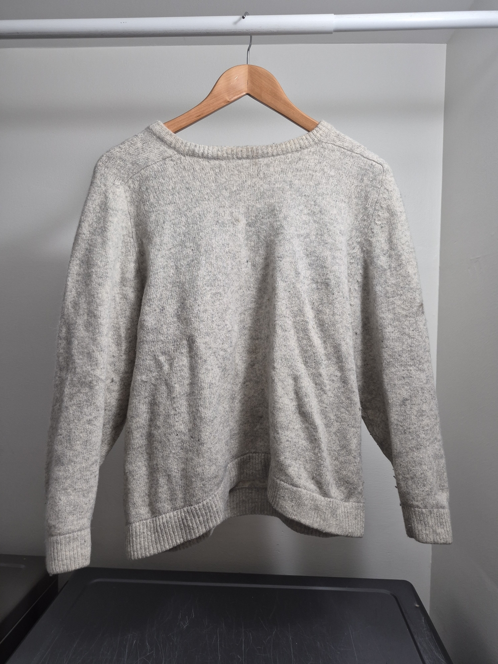Rina Rossi Light Heather Gray Knit Sweater